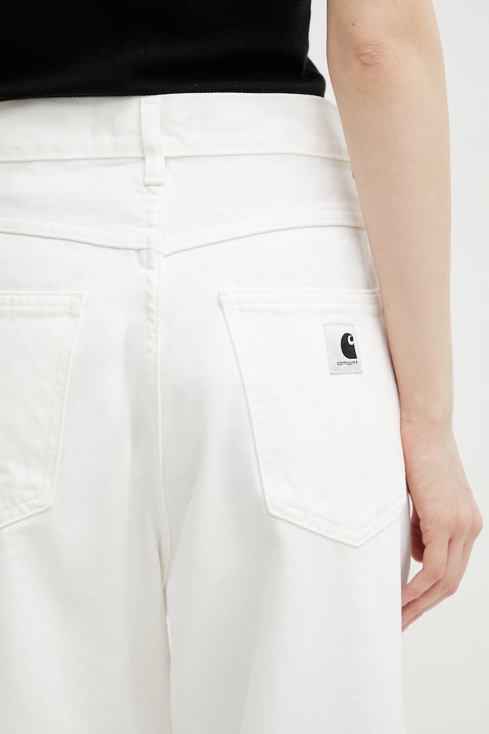 Carhartt WIP W' Brandon Pant blugi relaxed fit pentru femei alb I035892.202
