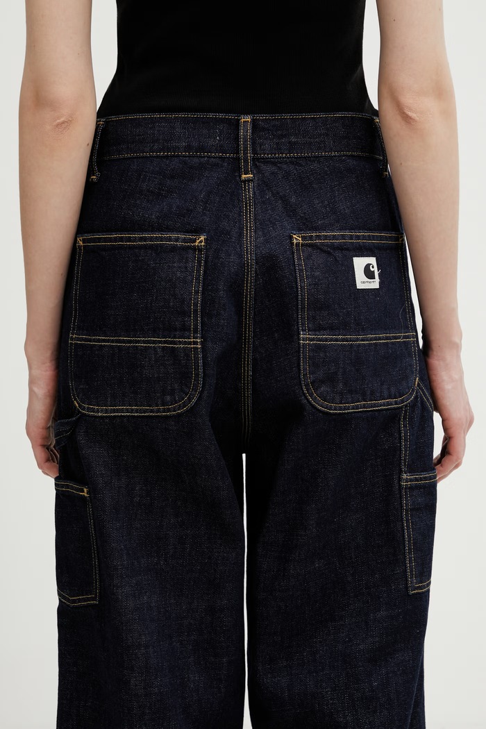 Carhartt WIP W' Brandon Double Knee Pant blugi loose pentru femei albastru I034462.102