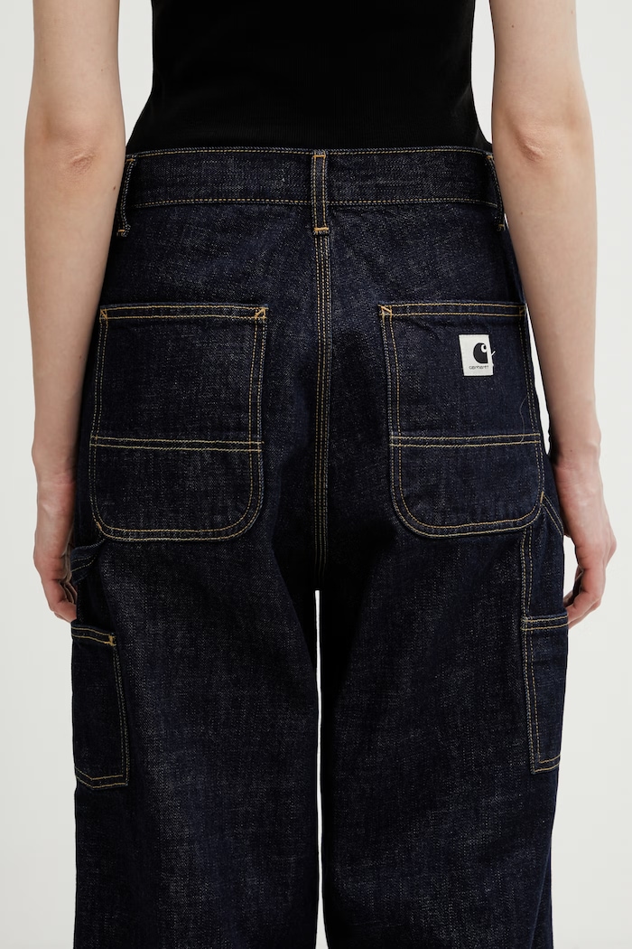 Carhartt WIP W' Brandon Double Knee Pant blugi loose pentru femei albastru I034462.102