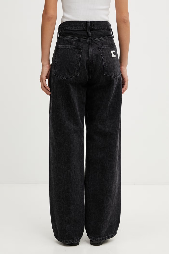 Odjeća Carhartt WIP W' Snake Arin Pant tapered traperice za žene I036596.3R260 crna