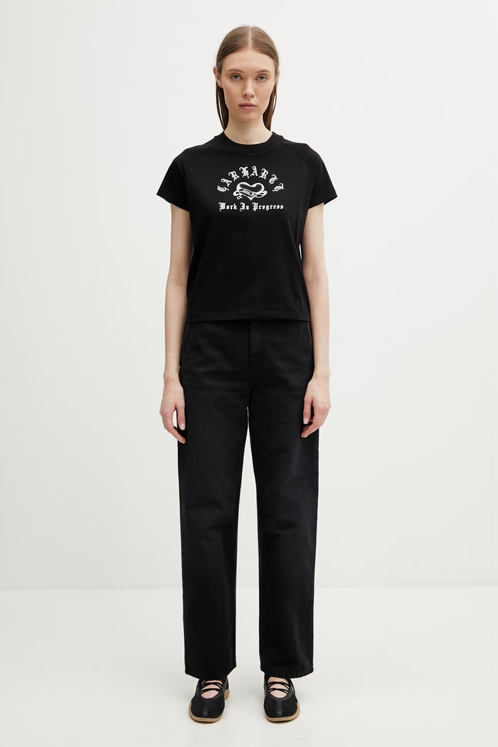 Carhartt WIP W' Pierce Pant Straight брюки из хлопка для женщин I034829.894O тёмно-синий