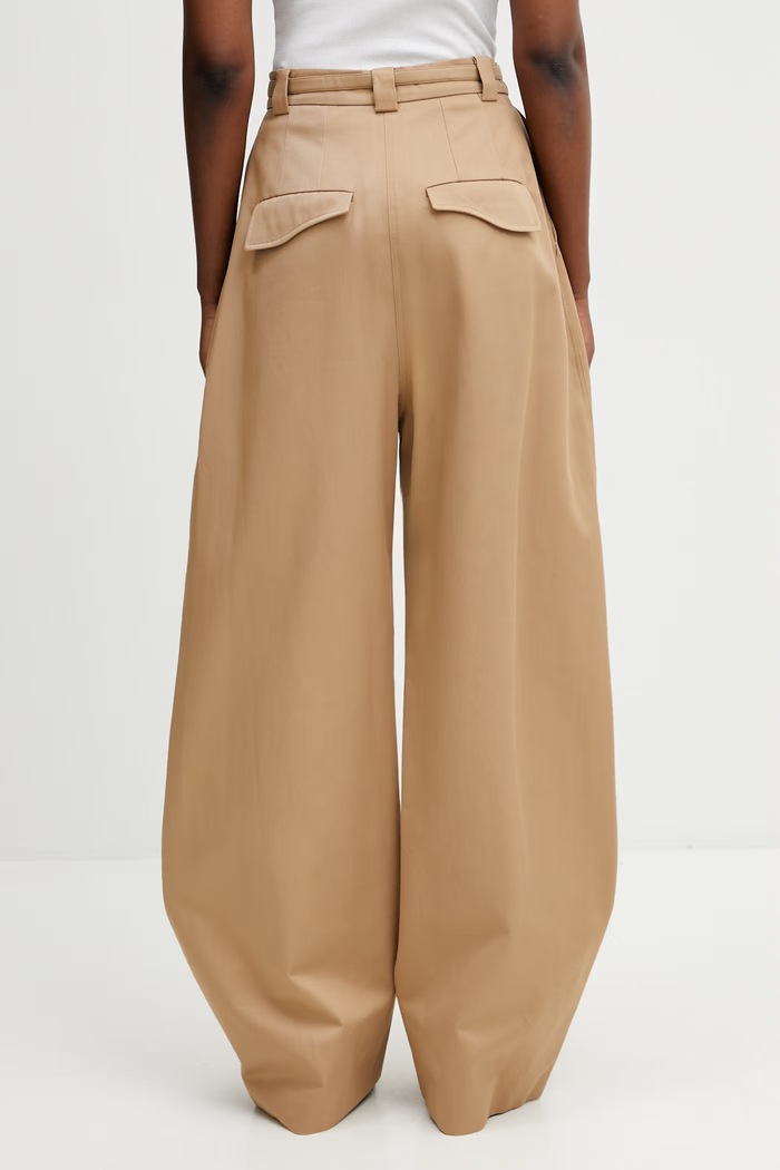 Clothing Sportmax Spxidoneo trousers cotton Women's 2612131072600 beige