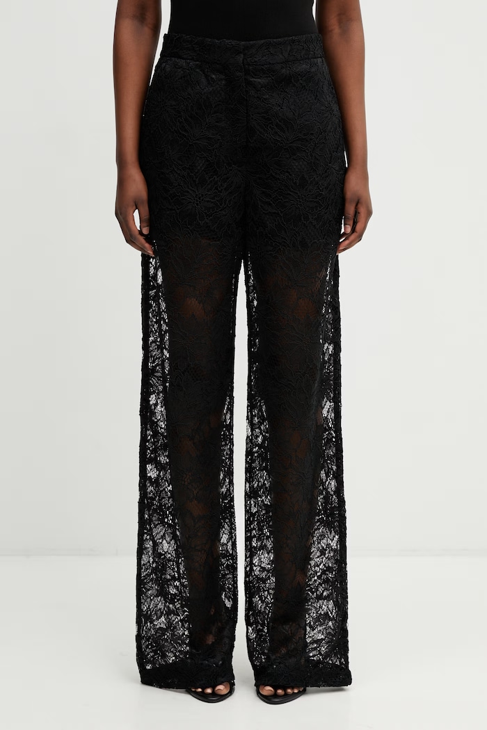 Sportmax Spxafoso pantaloni din dantelă pentru femei negru 2612781012600