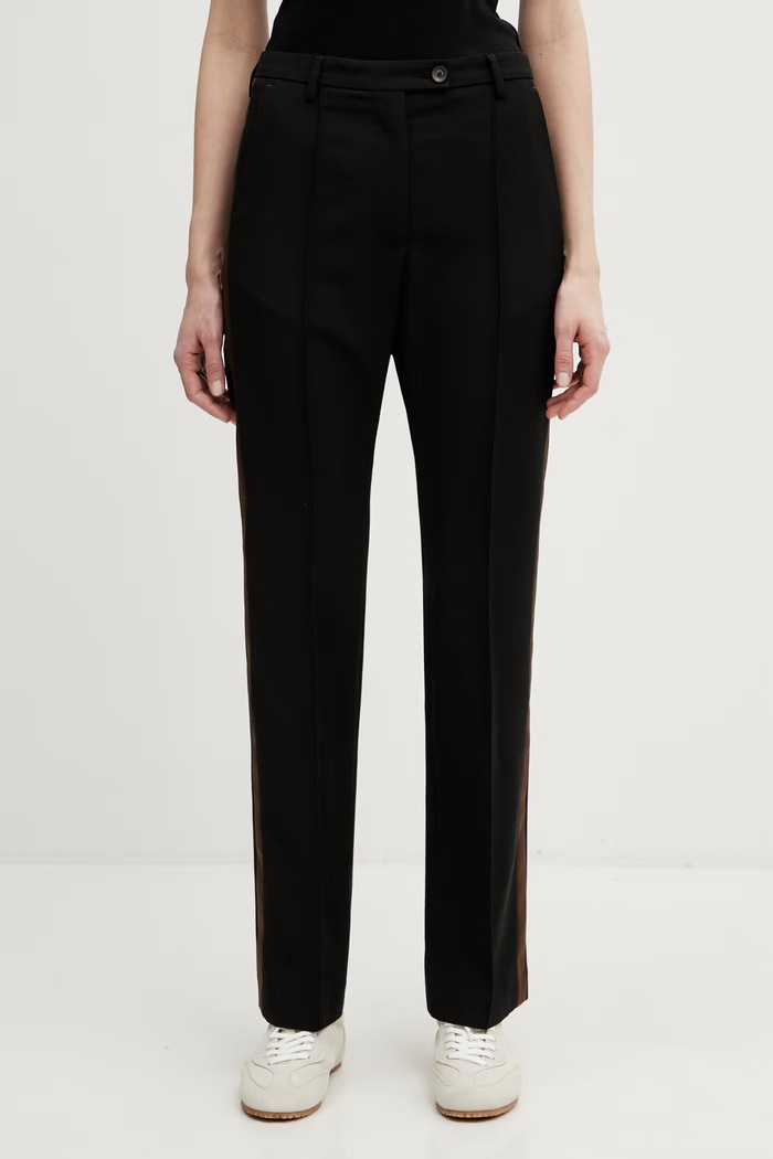 Wales Bonner Suite Tuxedo trousers with wool Women's black WS26TR02.WO01.989