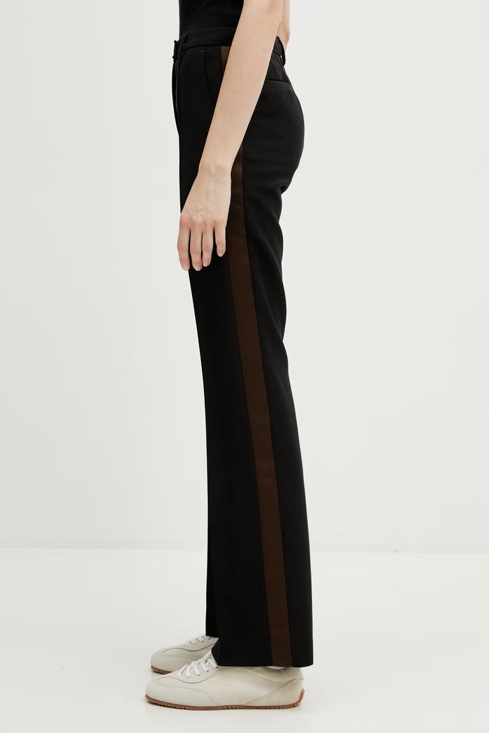 Wales Bonner Suite Tuxedo trousers with wool Women's WS26TR02.WO01.989 black SS26