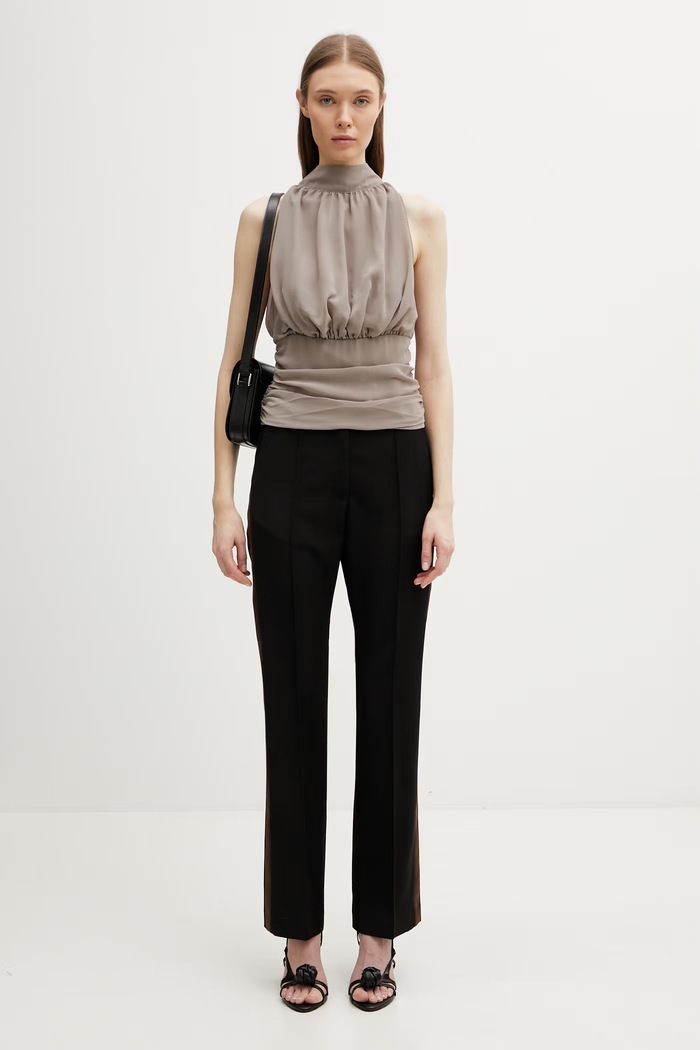 Wales Bonner Suite Tuxedo trousers with wool Women's WS26TR02.WO01.989 black