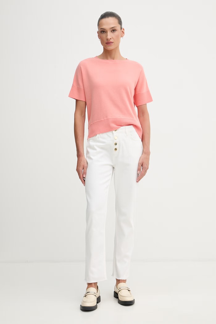 Lola Casademunt ravne ženske denimske hlače LS2614044 bela SS26