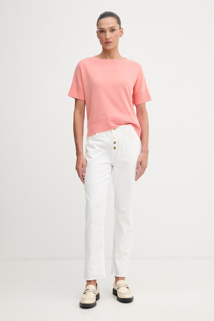 Lola Casademunt ravne ženske denimske hlače LS2614044 bela SS26