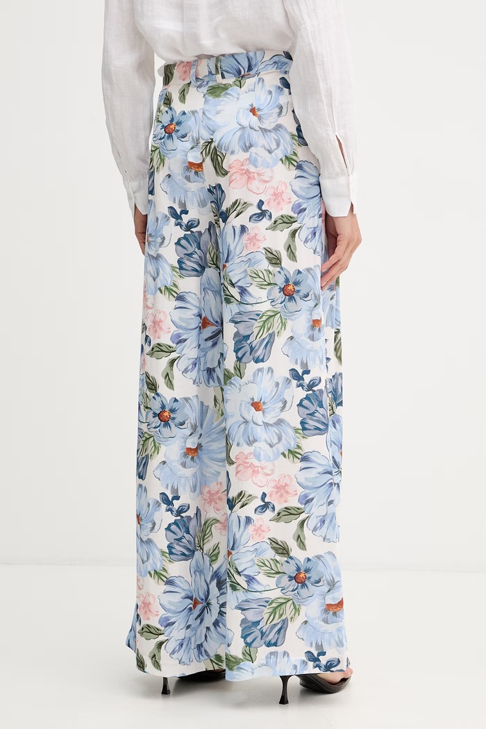Abbigliamento OUI Pantaloni da donna con viscosa 97148 blu
