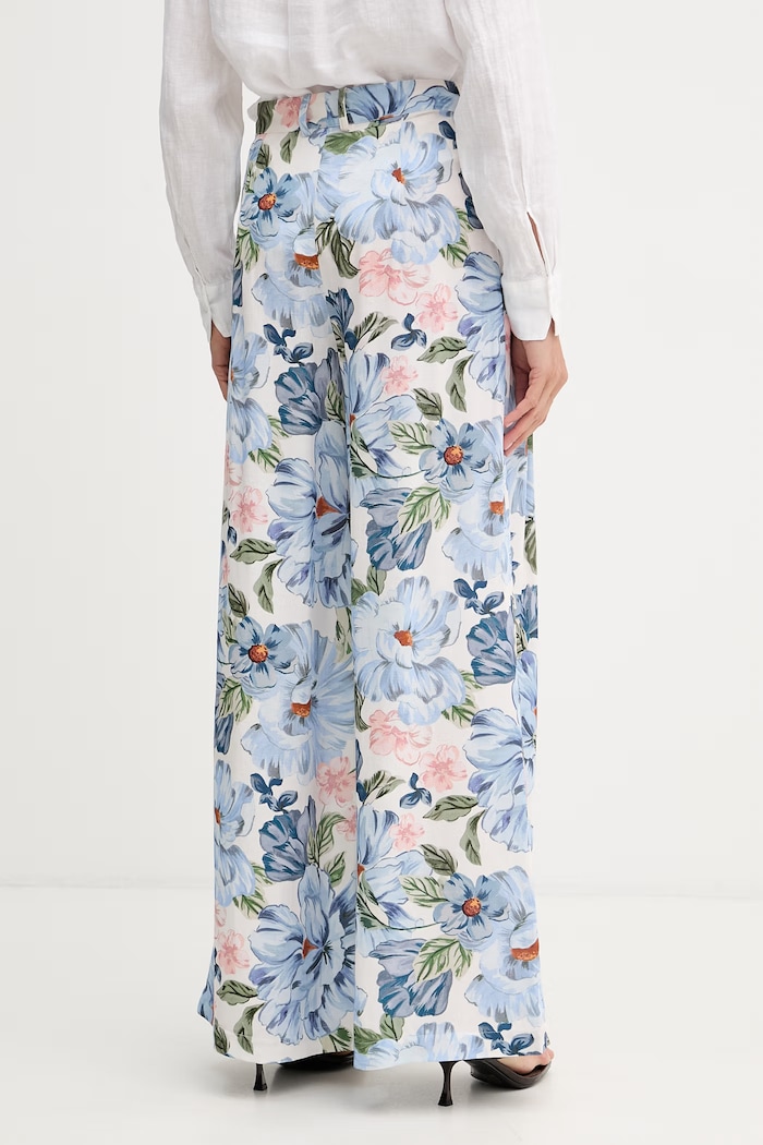 Abbigliamento OUI Pantaloni da donna con viscosa 97148 blu