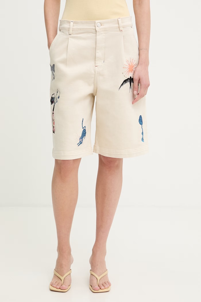 MUNTHE bermuda hlače ženske denim BREYLA bež 261144026188