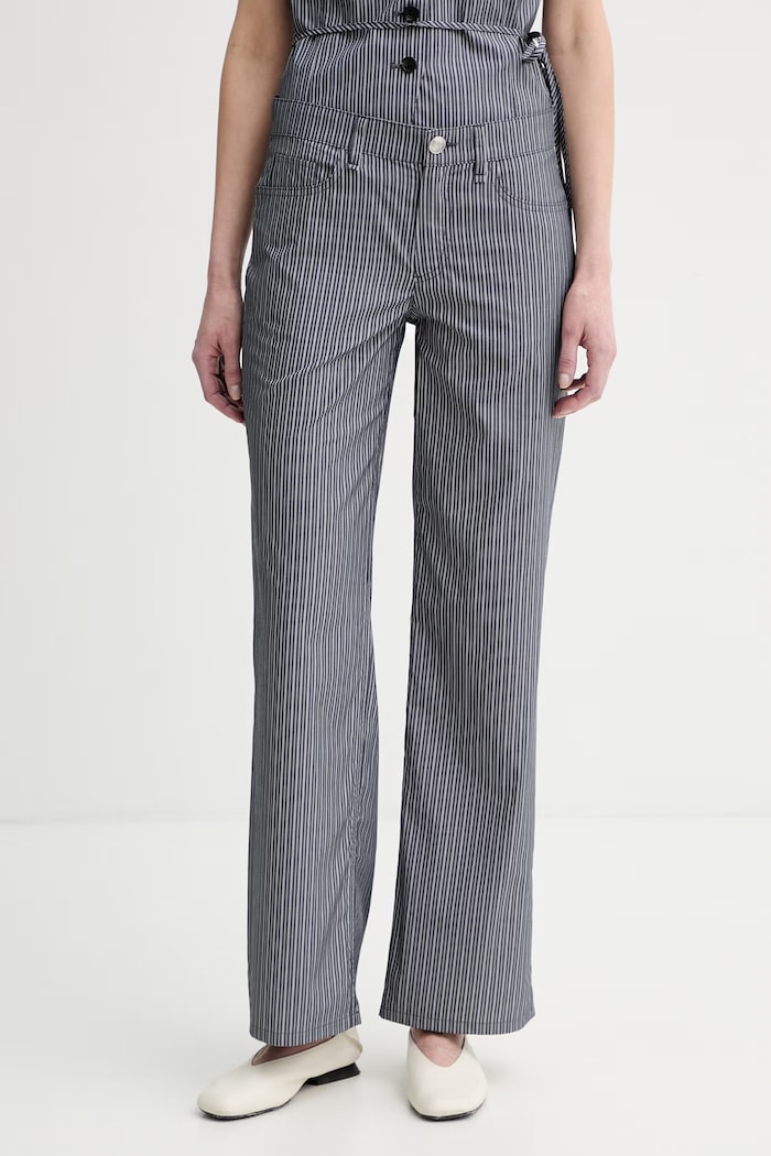 Rag & Bone nohavice dámske bavlnené sivá RA5R26S7MCO