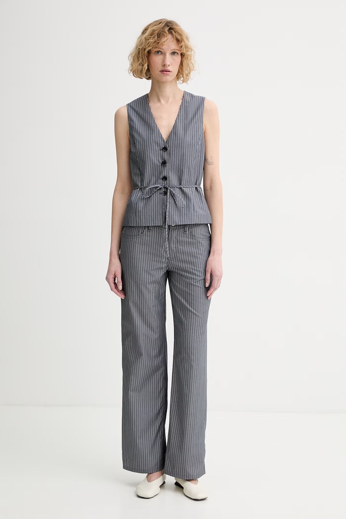 Rag & Bone nohavice dámske bavlnené RA5R26S7MCO sivá SS26