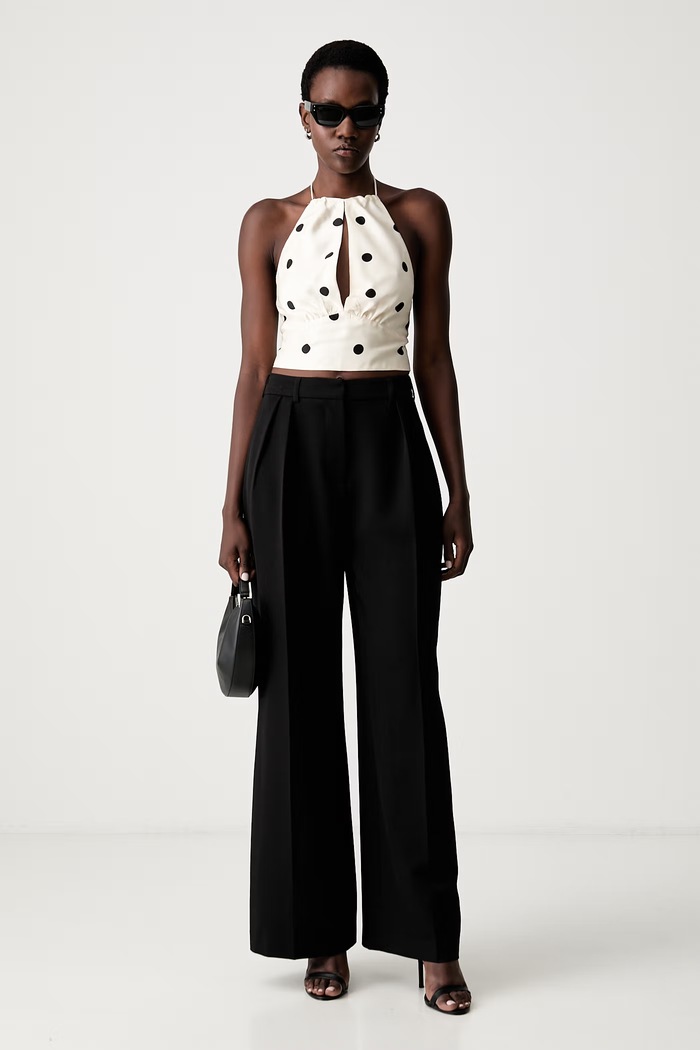 Le Privé spodnie wide leg damskie VIOLA TROUSERS NOIR LP00652 czarny SS26