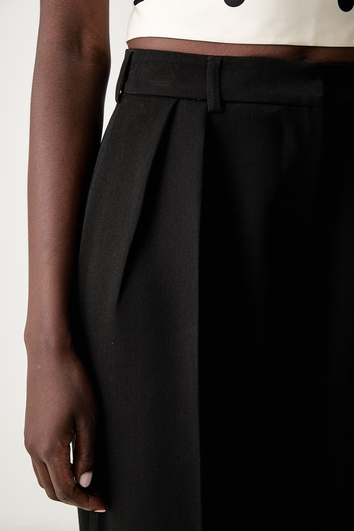 Le Privé spodnie wide leg damskie VIOLA TROUSERS NOIR czarny LP00652