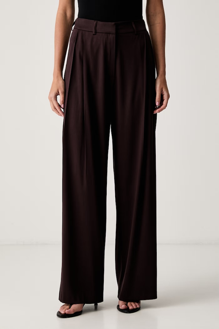 Le Privé pantaloni da donna con viscosa ROMY TROUSERS marrone LP00689