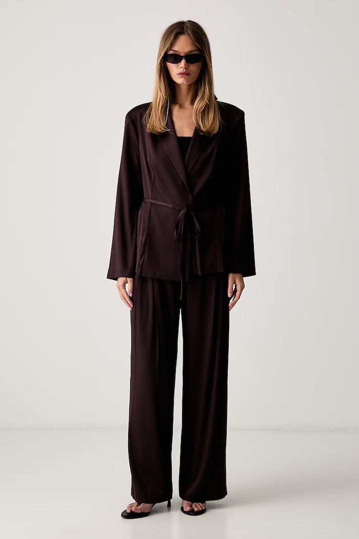 Le Privé pantaloni da donna con viscosa ROMY TROUSERS LP00689 marrone SS26