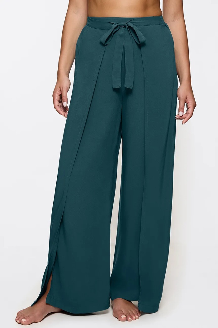 Triumph pantaloni palazzo da donna in viscosa Beach MyWear turchese 10222189