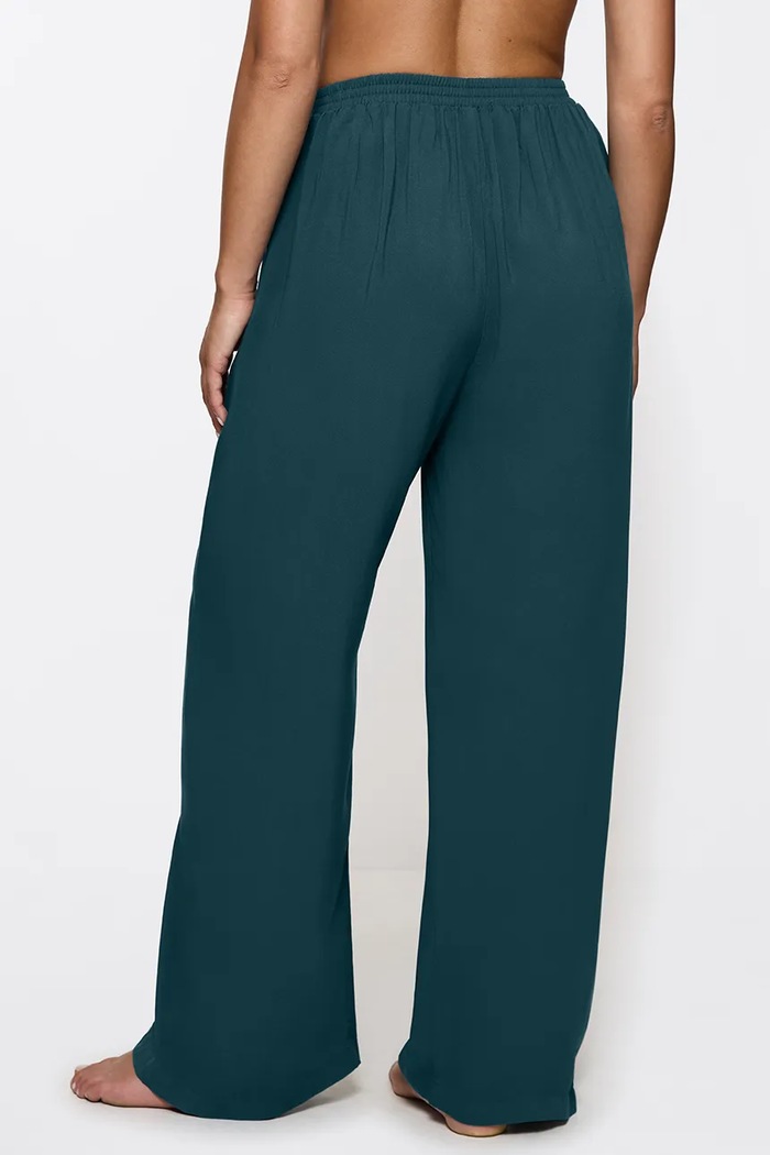 Triumph pantaloni palazzo da donna in viscosa Beach MyWear 10222189 turchese SS26