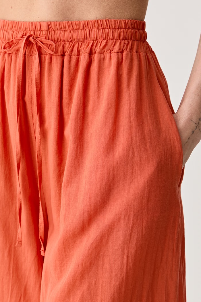 ViCOLO pantaloni palazzo pentru femei din bumbac portocaliu TAB0700