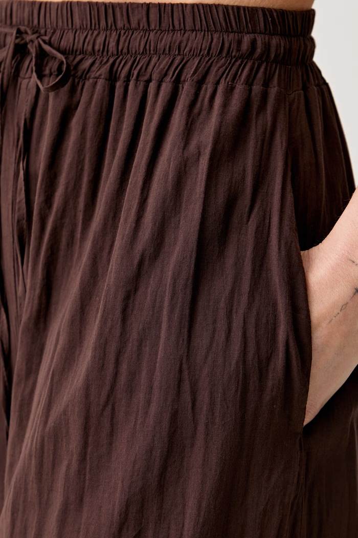 ViCOLO pantaloni palazzo pentru femei din bumbac maro TAB0700