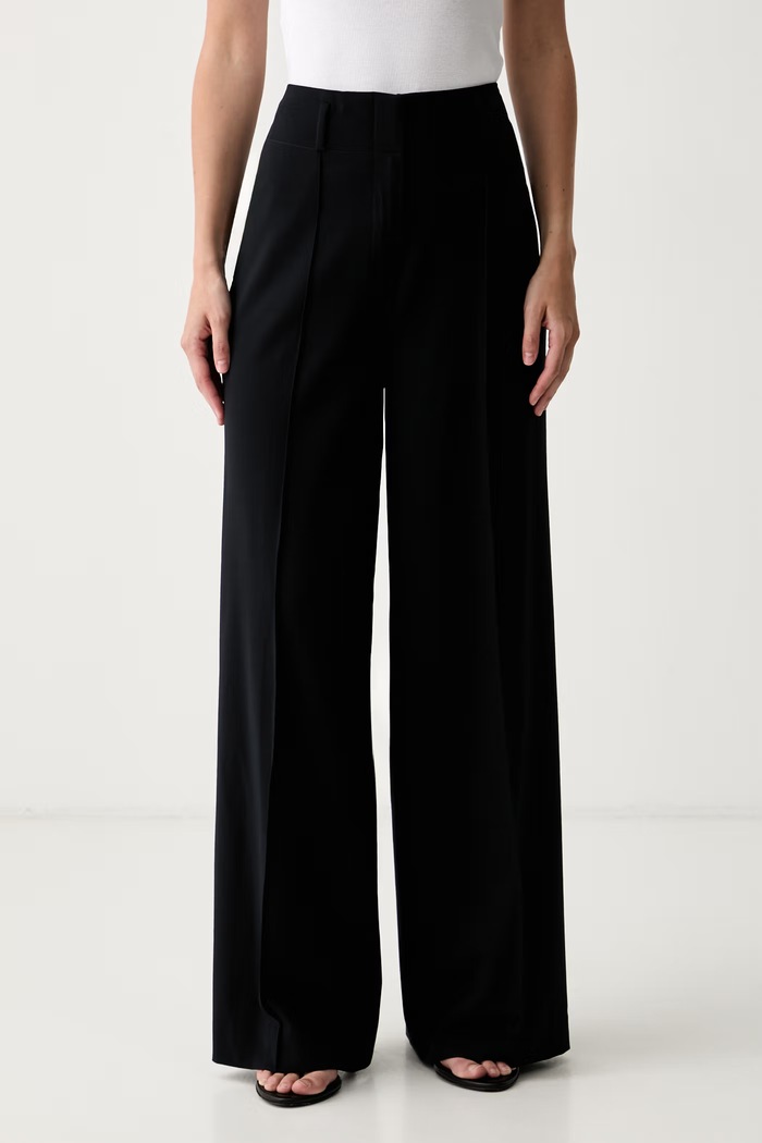 DKNY spodnie garniturowe damskie granatowy UK5P7780