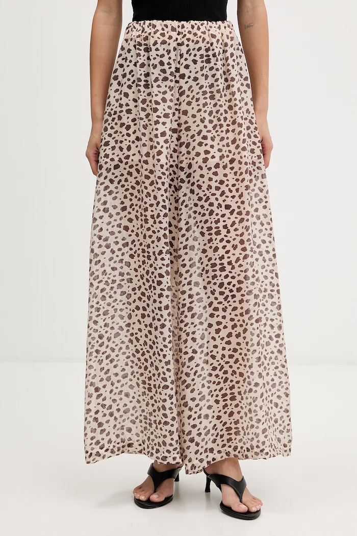 ViCOLO pantaloni palazzo pentru femei cu lyocell maro TAB0531
