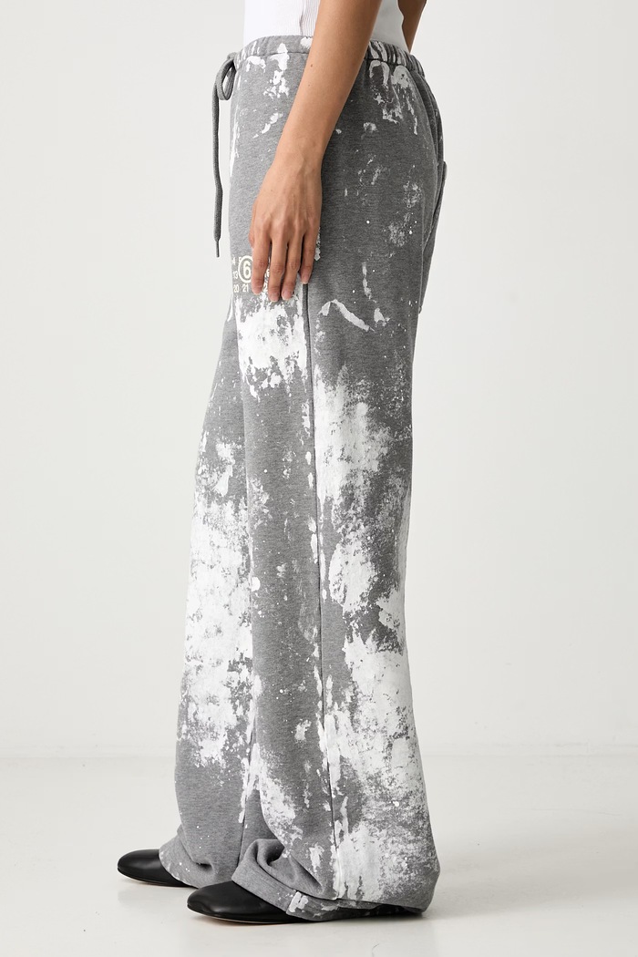 MM6 Maison Margiela spodnie dresowe damskie bawełniane szary S62KB0263.S25337