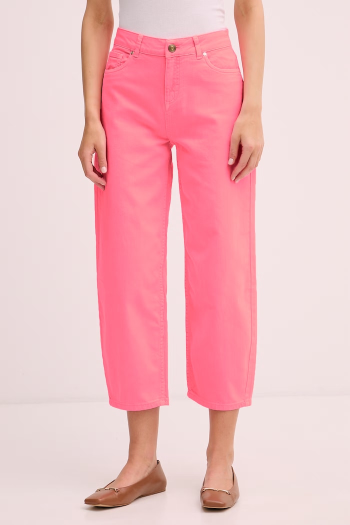 Lola Casademunt blugi relaxed fit pentru femei roz LS2614019