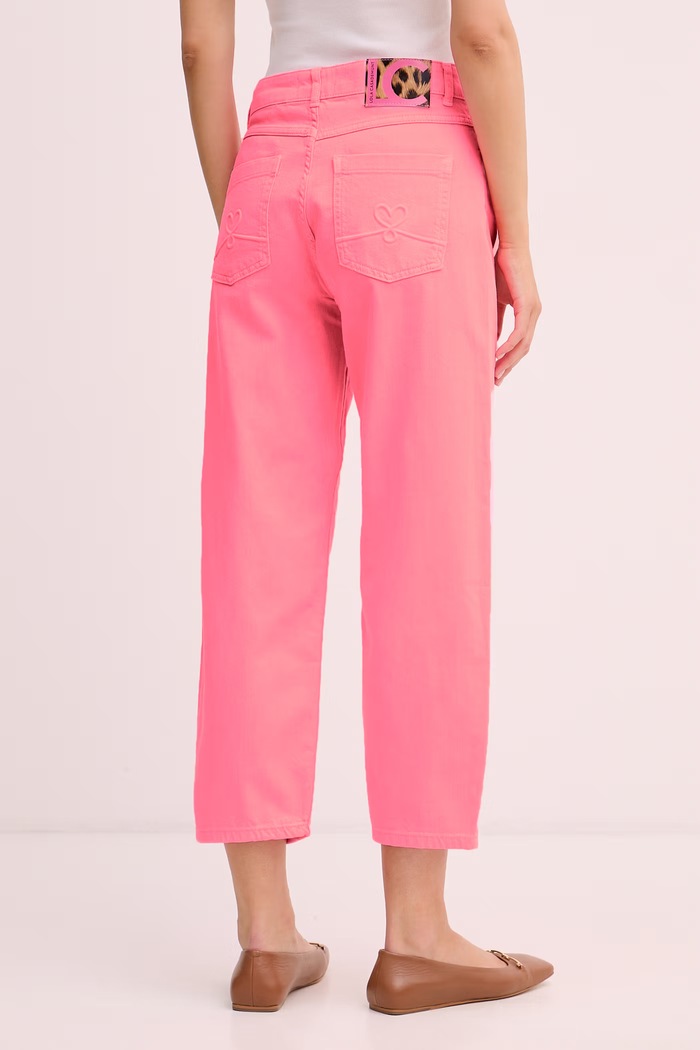 Îmbrăcăminte Lola Casademunt blugi relaxed fit pentru femei LS2614019 roz