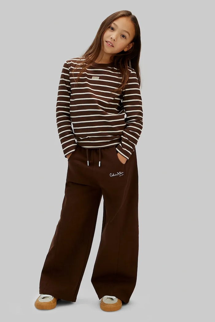 Calvin Klein Jeans pantaloni de trening din bumbac pentru copii bumbac maro IG0IG03095.128.176.PPY2