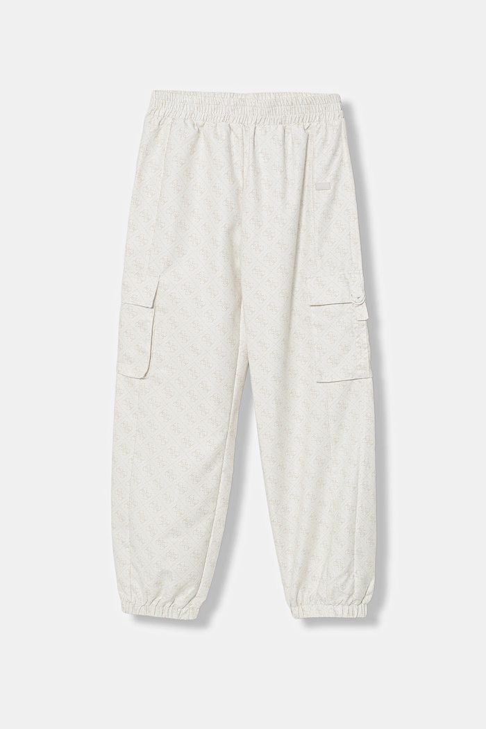 Dětské kalhoty Guess látka béžová J6RB03.WH2K0.PPY2