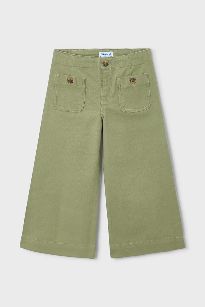Mayoral pantaloni de bumbac pentru copii bumbac verde 3587.6F.Mini.PPY2