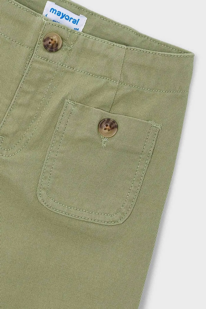 Fete Mayoral pantaloni de bumbac pentru copii 3587.6F.Mini.PPY2 verde