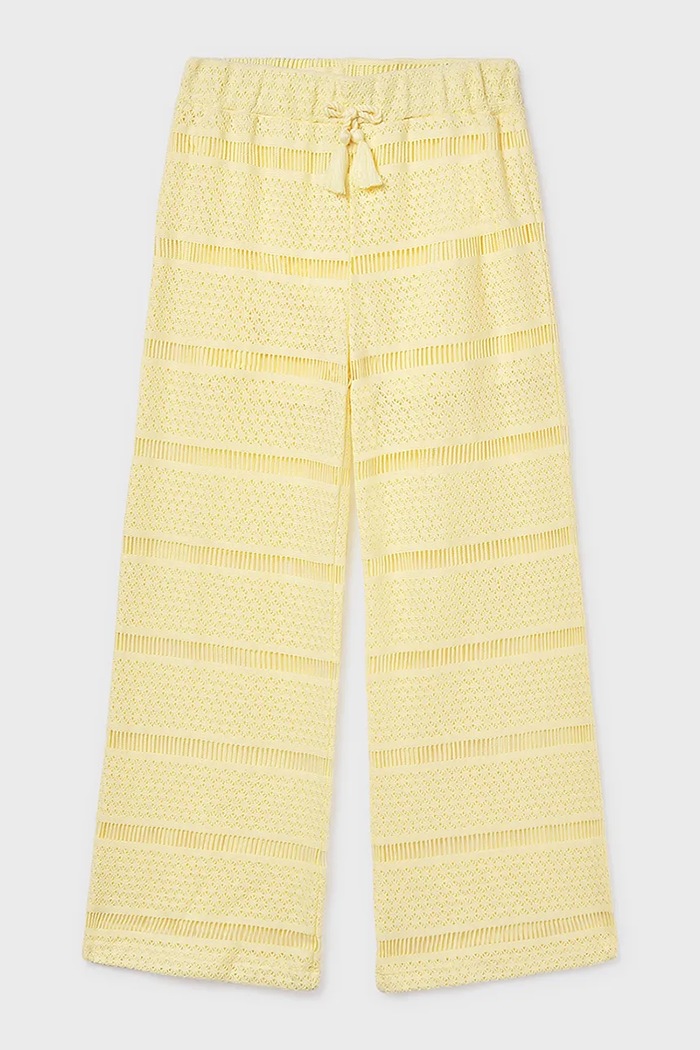 Mayoral pantaloni copii tricotaj galben 6550.8C.Junior.PPY2