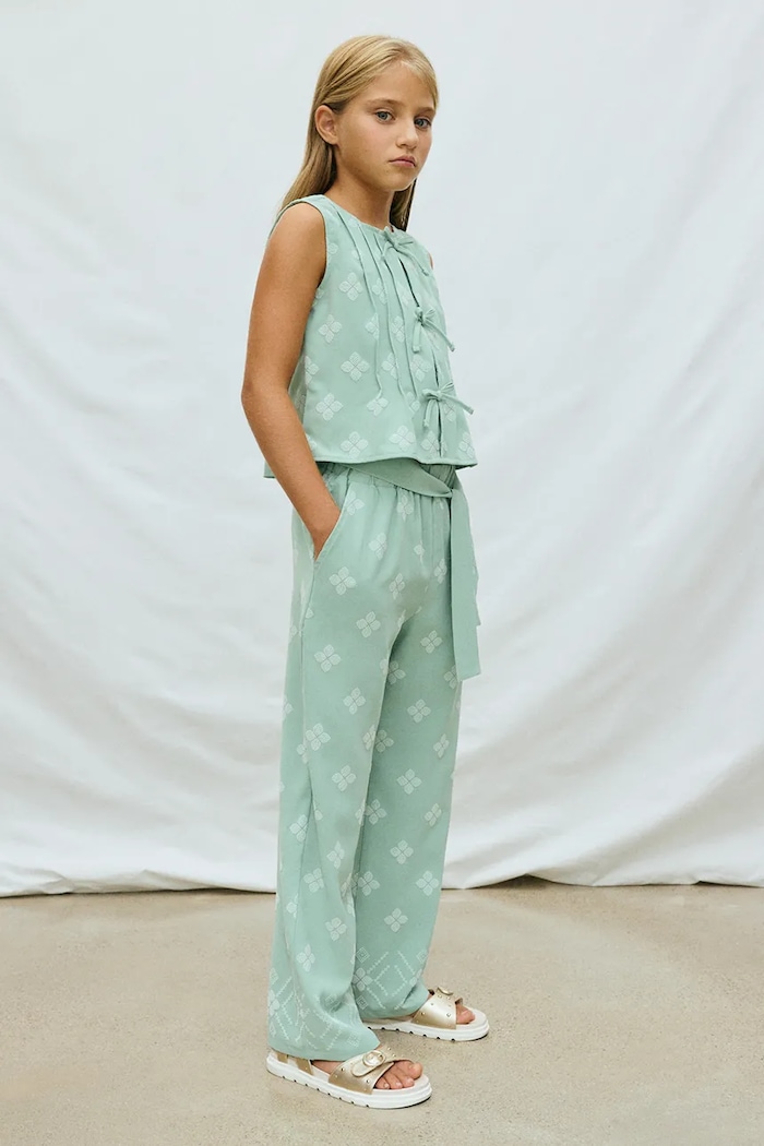 Mayoral pantaloni copii panza verde 6553.8D.Junior.PPY2