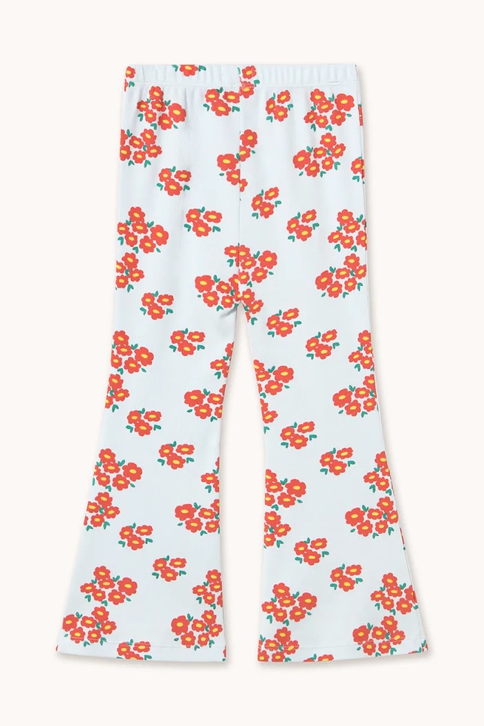 Κοριτσίστικα Παιδικό παντελόνι Tinycottons BLOSSOMS RIB PANT SS26.092 λευκό