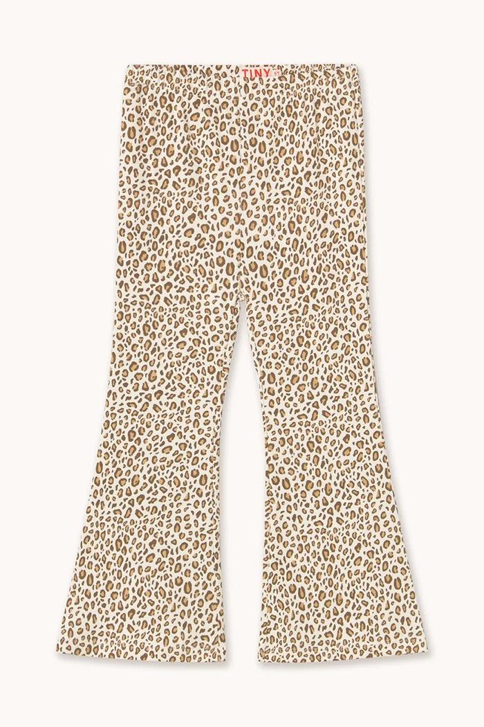 Παιδικό παντελόνι Tinycottons ANIMAL PRINT RIB PANT εμπριμέ μπεζ SS26.124