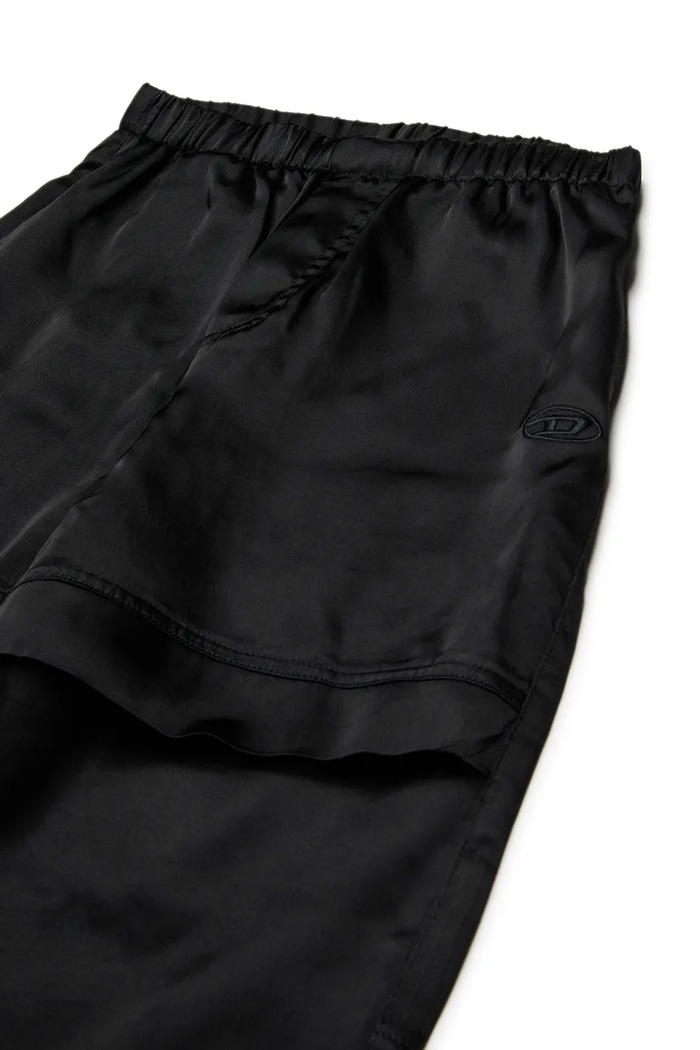Fete Diesel pantaloni joggers pentru copii, din vâscoză PSAFFER TROUSERS J02669.KXBMX negru