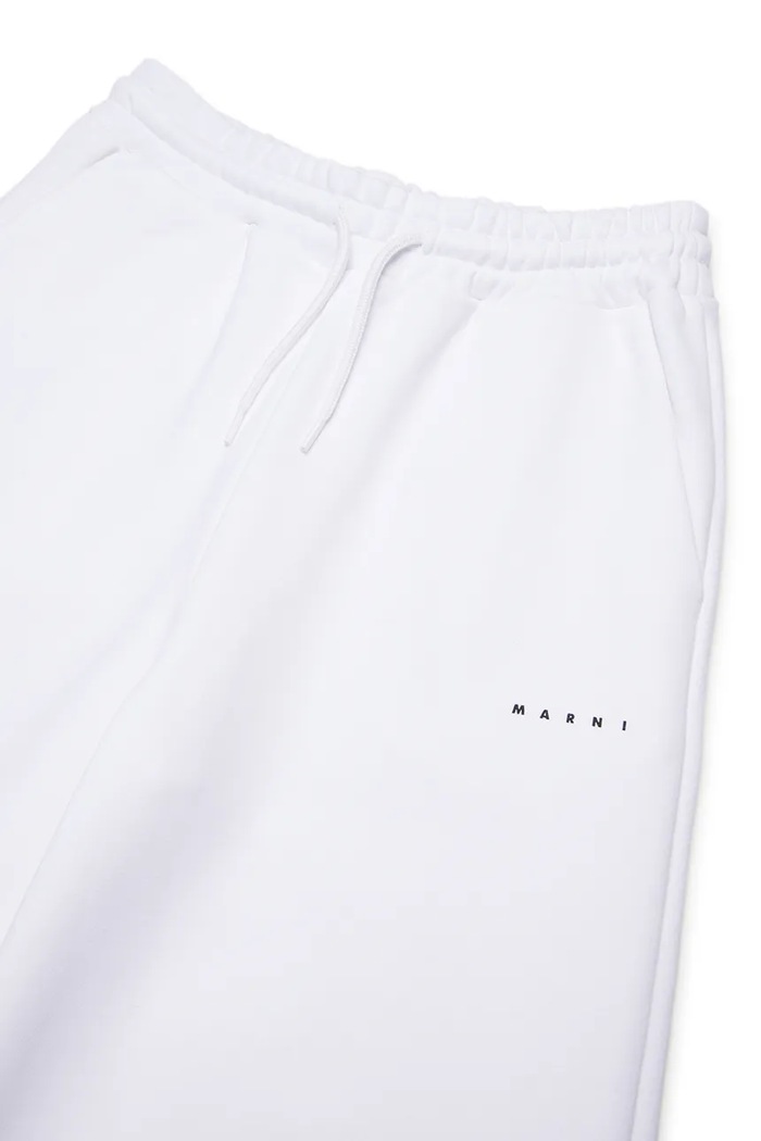 Dievča Detské bavlnené tepláky Marni MP190F TROUSERS M01432.M00V0 biela
