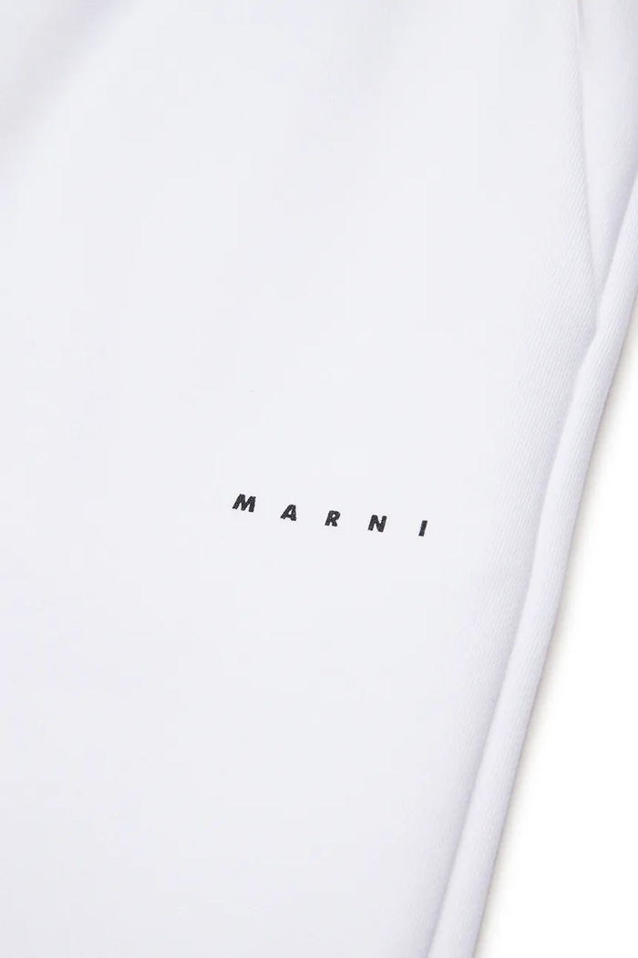 Detské bavlnené tepláky Marni MP190F TROUSERS biela M01432.M00V0