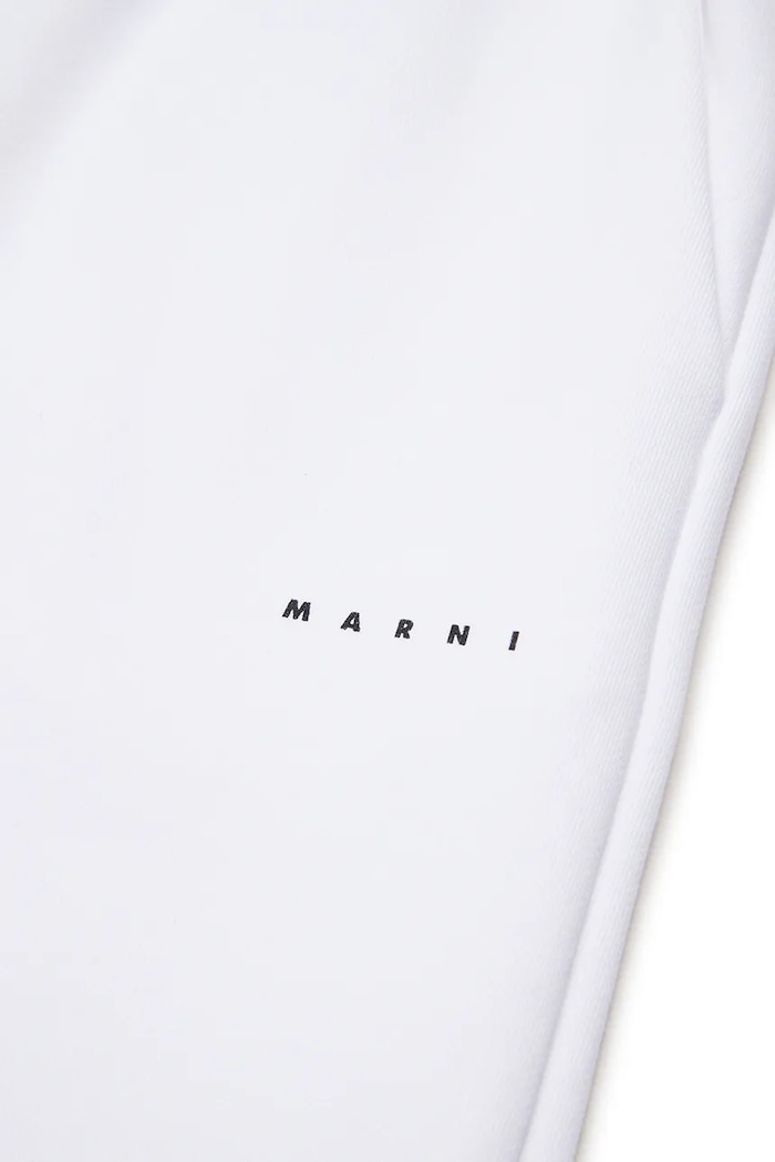 Detské bavlnené tepláky Marni MP190F TROUSERS biela M01432.M00V0