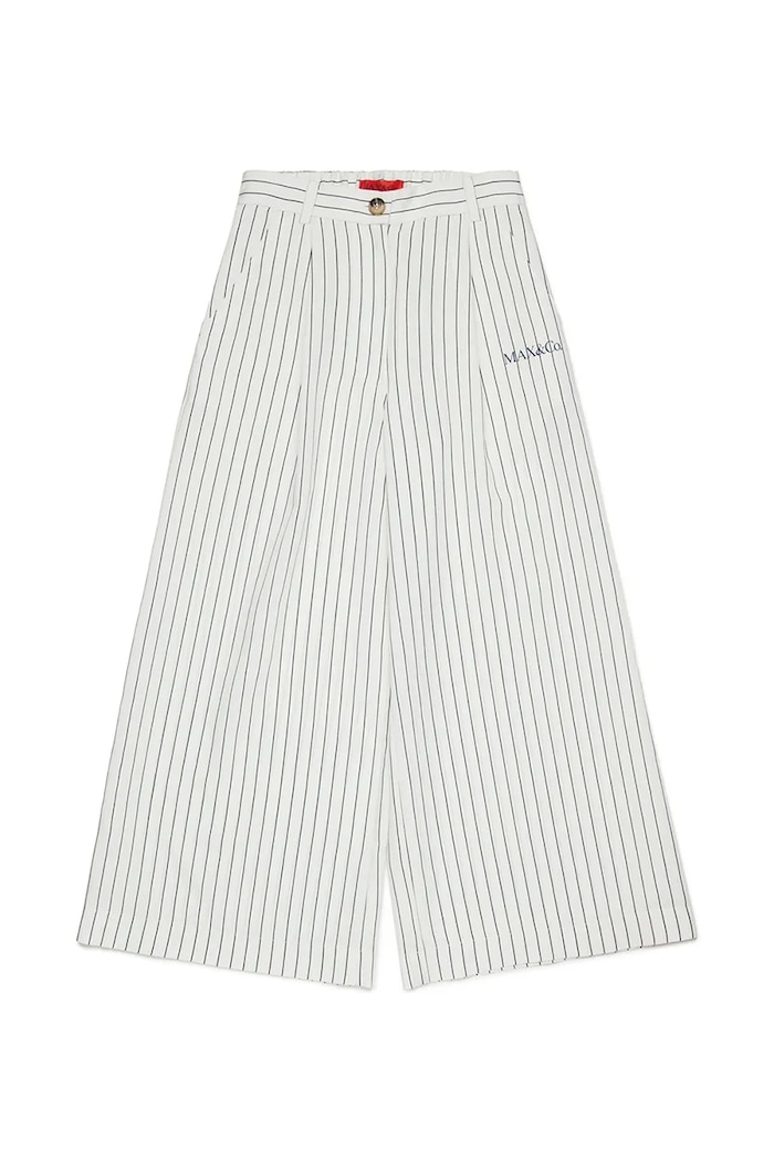 Max&Co. pantaloni pentru copii, cu vâscoză MAXP47F TROUSERS alb MX0307.MX00W