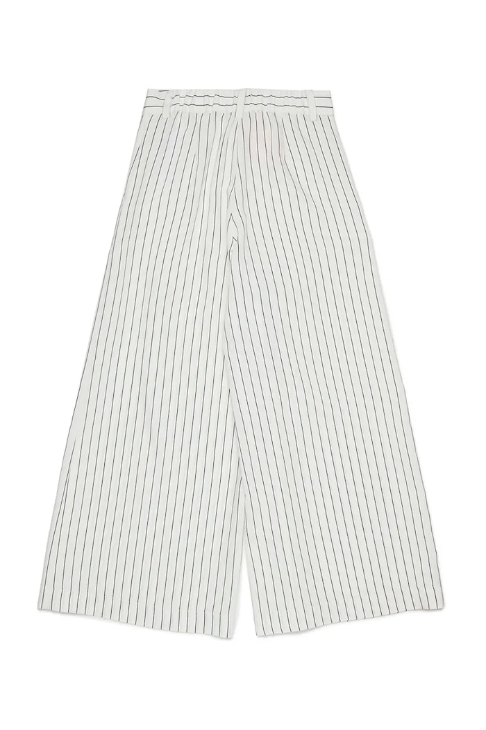 Max&Co. pantaloni pentru copii, cu vâscoză MAXP47F TROUSERS MX0307.MX00W alb SS26