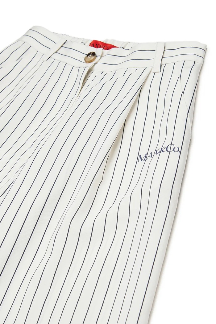 Fete Max&Co. pantaloni pentru copii, cu vâscoză MAXP47F TROUSERS MX0307.MX00W alb