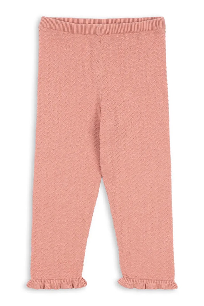Konges Sløjd spodnie bawełniane dziecięce CYPRES PANTS GOTS bawełna różowy KS104756.PPY2