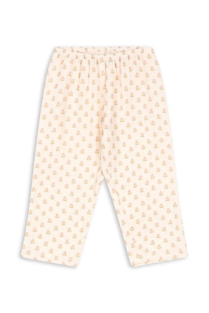 Detské bavlnené tepláky Konges Sløjd COCO PANTS GOTS bavlna béžová KS104742.PPY2