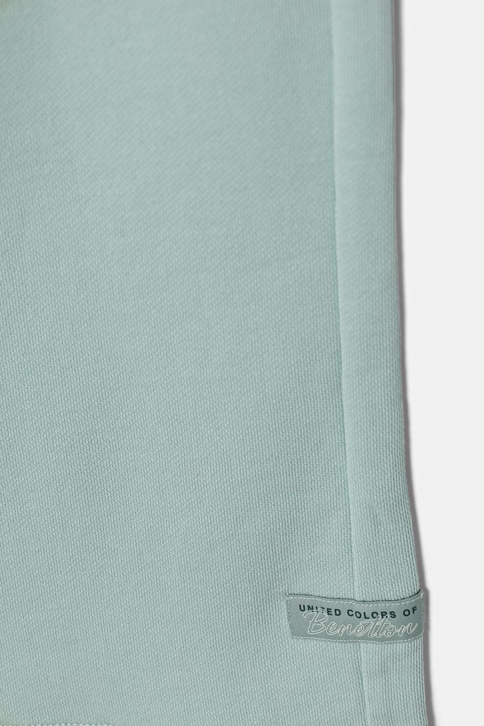 Dievča United Colors of Benetton nohavice wide leg detské bavlnené 3NBMCF06Y.G.Stagionale tyrkysová