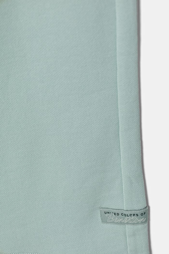 Dievča United Colors of Benetton nohavice wide leg detské bavlnené 3NBMCF06Y.G.Stagionale tyrkysová