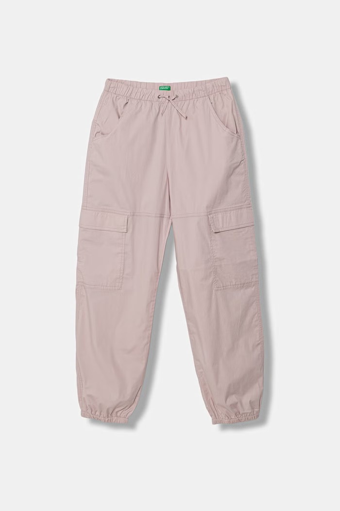 United Colors of Benetton nohavice jogger detské s bavlnou ružová 4L2VCF05H.G.Stagionale